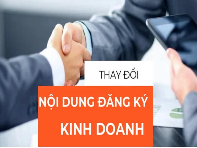 Thay đổi nội dung đăng ký doanh nghiệp.