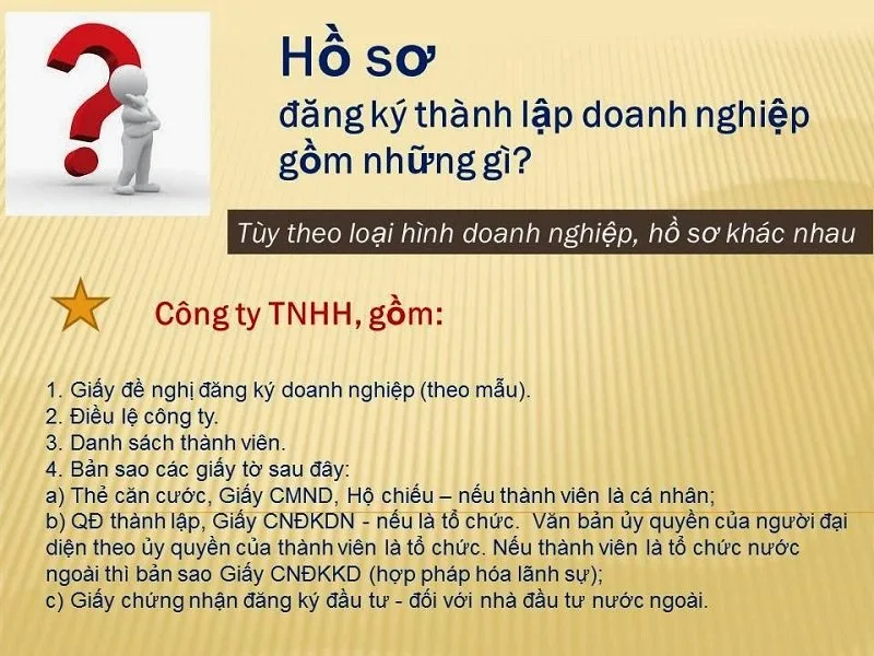 Hồ sơ thành lập công ty TNHH bao gồm những gì?
