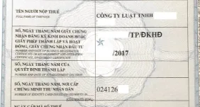 Giấy chứng nhận đăng ký thuế.