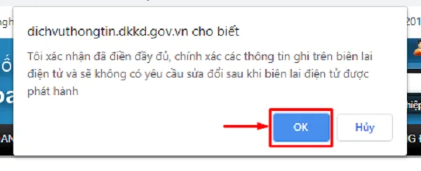 Click vào Chấp nhận Điều khoản và Điều kiện sử dụng => Sau đó Xác nhận.