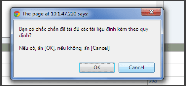 Hướng dẫn thay đổi đăng ký kinh doanh qua mạng chi tiết Màn hình xác nhận các loại tài liệu đính kèm.