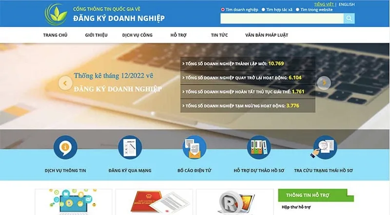 Hướng dẫn tra cứu đăng ký kinh doanh công ty chi tiết Tra cứu đăng ký kinh doanh bằng cách truy cập vào cổng thông tin quốc gia.